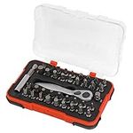 39pcs 1/4 Inch Ratchet Socket Wrench Set, Drive Socket Set | Pocket Mini Low Profile Ratchet Wrench Bit Socket Set for Tight Space | Cool Gadgets EDC Gear Tool Stocking Stuffers for Men