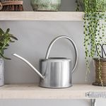 CKB LTD® 1.9L Indoor Watering Can- Galvanized Steel - For Houseplants Contemporary Small Metal Design With Narrow Spout And High Handle (Silver)