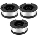 3pcs Trimmer Spool Lines, AF-100 Lawn Mower Spool Replacement Spools Compatible with Black+Decker AF-100