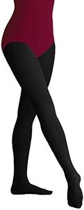 Body Wrappers A30 Womens Total Stretch Footed Tights (Small/Medium - Black)