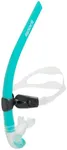 Sporti Swim Snorkel for Lap Swimming - Swimming Snorkel for Swimming Laps - Flexible, Adjustable Head Strap, Streamlined Tube, Soft Silicone Mouthpiece, Purge Valve - Aqua