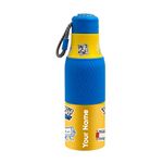 Rabitat ZAPPY Personalized Thermosteel Water Bottle 700ml - 2 Years Brand Warranty | Hot & Cold Upto 18 hr | Kids Water Bottle | Insulated | Yellow Geek
