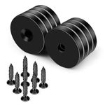 DIYMAG Black Epoxy Coated Neodymium Disc Countersunk Hole Magnets, Strong Permanent Rare Earth Magnets with Screws-8 Pack 1.26 inch x 0.2 inch