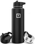 Iron Flask Sports Water Bottle - 40 Oz, 3 Lids (Straw Lid), Leak Proof, Vacuum Insulated Stainless Steel, Double Walled, Thermo Mug, Metal Canteen