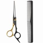 Hairdressing Scissors, Hair Cutting Scissors with Comb, Hairdressing Barber Hair Scissor for Professional Hairdressers Barbers Stainless Steel Hair Cutting Shear