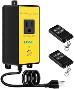 KTNNKG Automatic Dust Collector Remote Switch, 120V Wireless Remote Outlet for Vacuum with 2 Remote Control,Support 5S 10S Delay Power Off