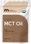 Micro Ingredients Organic MCT Oil Powder with Prebiotic Fiber,1 Pound (16 Ounce) | C8 MCT Oil for Coffee Creamer | No GMOs, Keto Diet, Vegan