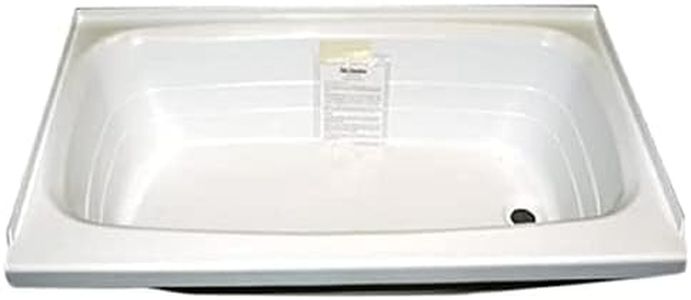 Kinro Composites Lippert 209678 Kinro ABS RV Full Tub - 24" x 40", Right Hand, White
