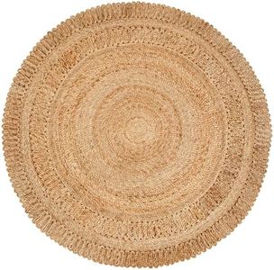 100% Natural Thick Round Jute Rug for Bedroom, Living Room, Hallway - Magnolia (100 cm)