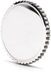 MICAIKEM 1-1/4" Stainless Steel Reeded Edge Blanks Coin Blanks Mirror Finish Tags 3mm Thick for Engraving and Stamping. Pack of 5