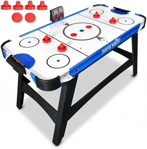 SereneLife 58" Air Hockey Game Table with Motor, Digital LED Scoreboard, Puck Dispenser & Complete Accessories