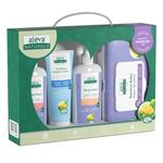 Aleva Naturals Newborn Comfort Care Kit includes: Bamboo Baby Wipes, Sleep Easy Hair & Body Wash, Calming Lotion, Soothing Diaper Cream - Natural, Plant-Based Formula, Hypoallergenic, 4 Piece Set