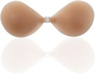 Hypoallergenic Adhesive Backless Sticky Bra Push-Up Lift Bra Sweat Proof 100% Silicone, Non-Toxic, Reusable & Washable