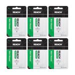 Reach Johnson & Johnson Mint Waxed Dental Floss 200 Yards (Pack of 6)