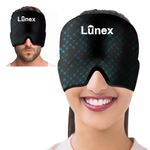 Lunex Premium Migraine Relief Cap - Migraine Miracle Cap for All the Ages | Migraine Relief Products & Headache Relief Products | Migraine Cap (Black)