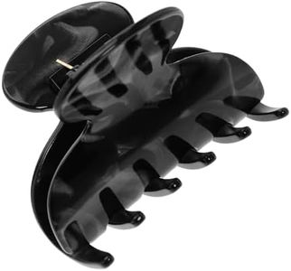Small Black Hair Clip for Women, France Luxe Sm Couture Claw Clip, Nacro Black, Strong Grip, Lightweight Comfort, Damage-Free French Design, Ideal for Half-Up Style
