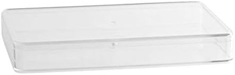 Hammont Rectangle Acrylic Box - Party Favor Gift Boxes - Clear Box with Rounded Edges for Gifts, Weddings, Treats, Candies & Accessories - Rectangle Home Storage Boxes | 7.25”x4.75”x1 (6 Pack)