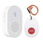 CallToU Wireless Caregiver Pager Call Button for Elderly at Home,Nurse Alert System Call Bell 600+ ft for Elderly Monitoring,Alert Button for Seniors 1 USB Receiver 1 Caregiver Call Button