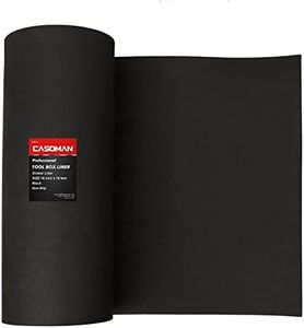 CASOMAN Professional Tool Box Liner and Drawer Liner - 16 inch(Wide) x 16 feet (Long), Non-Slip, Black