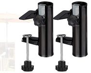 2 Pack Umbrella Clamp Umbrella Stand Bench Buddy Patio Umbrella Holder, Premium Umbrella Mount Clamp Umbrella Stand Fixed Clip for Beach Courtyard Balcony, Chair Umbrella with Clamp