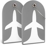 Shacke Luggage Tag 2pcs Premium ID Card for Travel Luggage & Suitcase (Refine Slate)