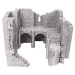Tabletop Terrain Ruined Keep for Fantasy Wargames and RPGs 28mm 32mm Miniatures