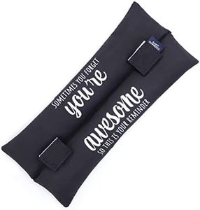 Courage Caps Post Surgery Seatbelt Pillow, Chemo Port Pillow, Cushion Post Surgery for Mastectomy, After Heart Surgery, Hysterectomy Pillow for Car, Breast Cancer Seatbelt Cover - Awesome in Black