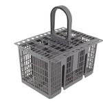 QUAILITAS Dishwasher Cutlery Basket [Grey] – Replacement Cutlery Basket for Dishwasher with Handle, Compatible with Indesit, Hotpoint FDF, FDL, LBF, LKF, LFT, LFSA Series – Kitchen Appliances