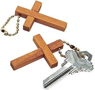 Wooden Cross Keychains (48 Pack)