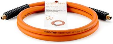 Giraffe Tools Hybrid Lead-in Air Hose, 3/8 inch x 6 ft, 1/4 in. MNPT Fittings, 300 PSI Heavy Duty, Lightweight Air Compressor Hose Short