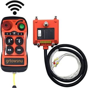 220 V Wireless Crane Remote Control for Bridge Crane, Industrial Electric Hoist, Winch, Tilting Trailer, 4 Channel Buttons, Radio Transmitter and Receiver