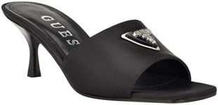 GUESS Women's Lusine Heeled Sandal, Black 001, 6.5