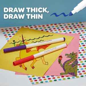 Crayola SuperTips Markers 24-Pack – Washable Fine Tip Art Set