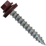 #14 Metal Roof Screws (250) Screws x 1-1/2" Colonial RED Hex Head Sheet Roofing Screw. Self Start/Wood Sheet Metal Finish Screws By Touching Metal. EPDM Washer. Corrugated Roof