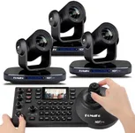 FoMaKo 60FPS 4K NDI Camera 20X Optical Zoom AI Auto-Tracking NDI PTZ Camera（3pcs） for Hospital Surgery or Professional Skill Teaching Live Demonstration or Live Streaming (K820Nx3+KC608 Pro)