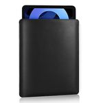 MoKo 9-11 Inch Tablet Sleeve, PU Leather Briefcase Slim Stylish Case Fits New 11-inch iPad Pro M4/iPad Air M2 2024, iPad Air 5/4/3th 10.9/10.5, iPad 10/9/8th Gen 10.9/10.2,Tab S8/S9 11, Black