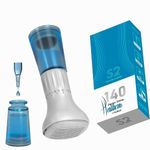 Healthcons S2 Upgraded Derma Stamp 140 | Adjustable Microneedle Serum Applicator with 10ml Refillable Bottle | Hydra Derma System for Enhanced Absorption & Skin Refresh | Face & Scalp Use