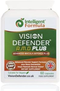 Vision Defender AMD Plus - Supplément Vision avec Lutéine, Méso Zéaxanthine, Zinc, Vitamine C & E, Minéraux, Antioxydant, Carotenoids - Vitamine a Yeux - Protéger et Améliorer la Santé Oculaire