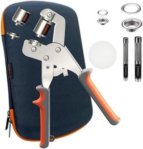 HAPDEN Grommet Tool Kit with Bag, 3/8 and 1/4 Tarp Grommet Kit with 100pcs 10mm Grommets from 100pcs 6mm Grommets, Grommets for Fabrics, Tarps, Vinyl and Banners so on