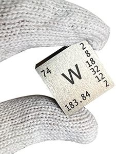 The 1 inch Pure Metal Tungsten Density Cube for Element Collections Lab Experiment Material Hobbies,Simple Substance Block Display, DIY