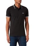 BOSS Men's Paul Curved Polo Shirt, Black1, XXXL