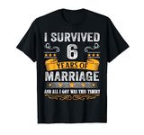 6th Wedding Anniversary shirt Couples Husband Wife 6 Years T-Shirt