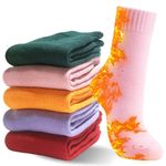 VoJoPi Wool Socks Women 5 Pairs, Warm Winter Thermal Socks Cozy Crew Boot Socks Thick Knit Ladies Socks Gifts Socks in Cold Weather