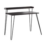 AMERIWOOD Haven Retro Computer Desk with Riser, Espresso, 113.54 x 60.45 x 89.92 cm