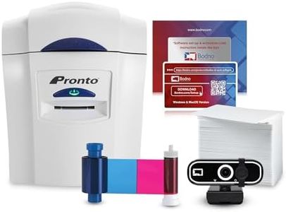 Bodno Magicard Pronto ID Card Printer & Complete Supplies Package ID Software and Camera - Bronze Edition