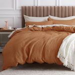 Bedsure Cotton Duvet Cover Queen - 100% Cotton Waffle Weave Hazel Duvet Cover Queen Size, Soft and Breathable Bedding Set for All Season, 90"x90"