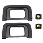D5300 D3400 Eyepiece Eyecup Viewfinder Eye Cup,ULBTER DK-25 Compatible with Nikon D5500 D5300 D5100 D3500 D3400 D3200 D3300 D3100 D3000 D5600 D5000 D5200 Digital Camera & Hot Shoe Cover [2+2Pack]