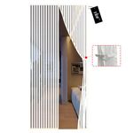 YRH Magnetic Fly Screen Door with Stay Open Buckles - Heavy Duty Self-Sealing Mesh, No Drill Installation,Powerful Magnets,Full Frame Magic Tape (70x200 cm, White)