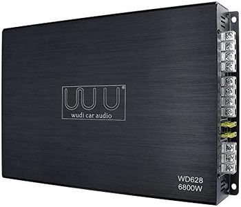 WYYHAA Amplificateur De Voiture 6800W Amplificateur De Voiture À 4 Canaux Audio Stéréo Haut-Parleur De Basse 2/4 Ohm De Classe Stable AB, Gamme Complète, Alliage D'aluminium Reculable DC12V