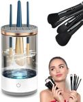 Makeup Brush Cleaner - Rechargeable Cosmetic Make Up Brush Cleaning Tool Set for Quick and Efficient Washing and Drying, Suitable for Brushes of Various Sizes, Ideal Gift for Women, Moms, and Wife